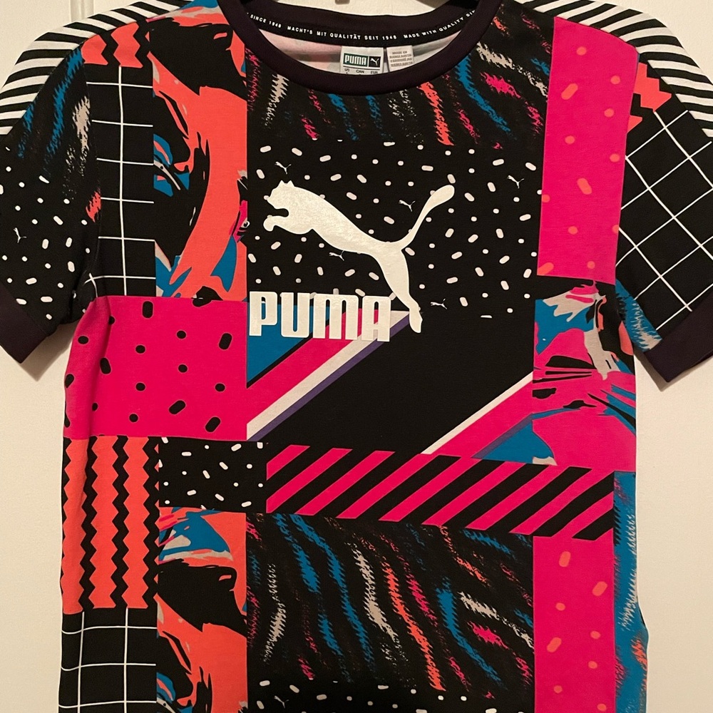 Colorful Puma Tee Size Small